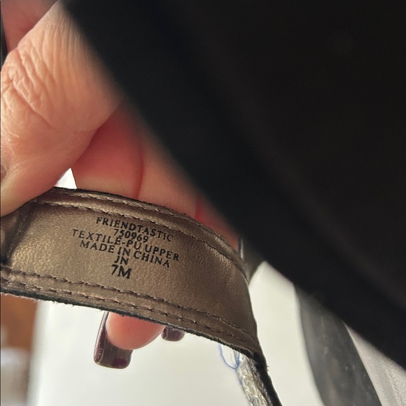 New York Transit Black and Silver Embellished with diamond Sandals for women 7M - Picture 5 of 14